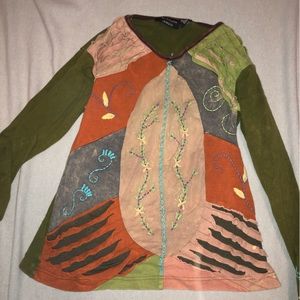 Patterned long sleeve made in Nepal